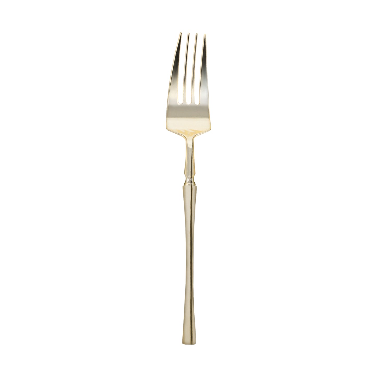 Shiny Metallic Gold Moderno Disposable Plastic Dinner Forks
