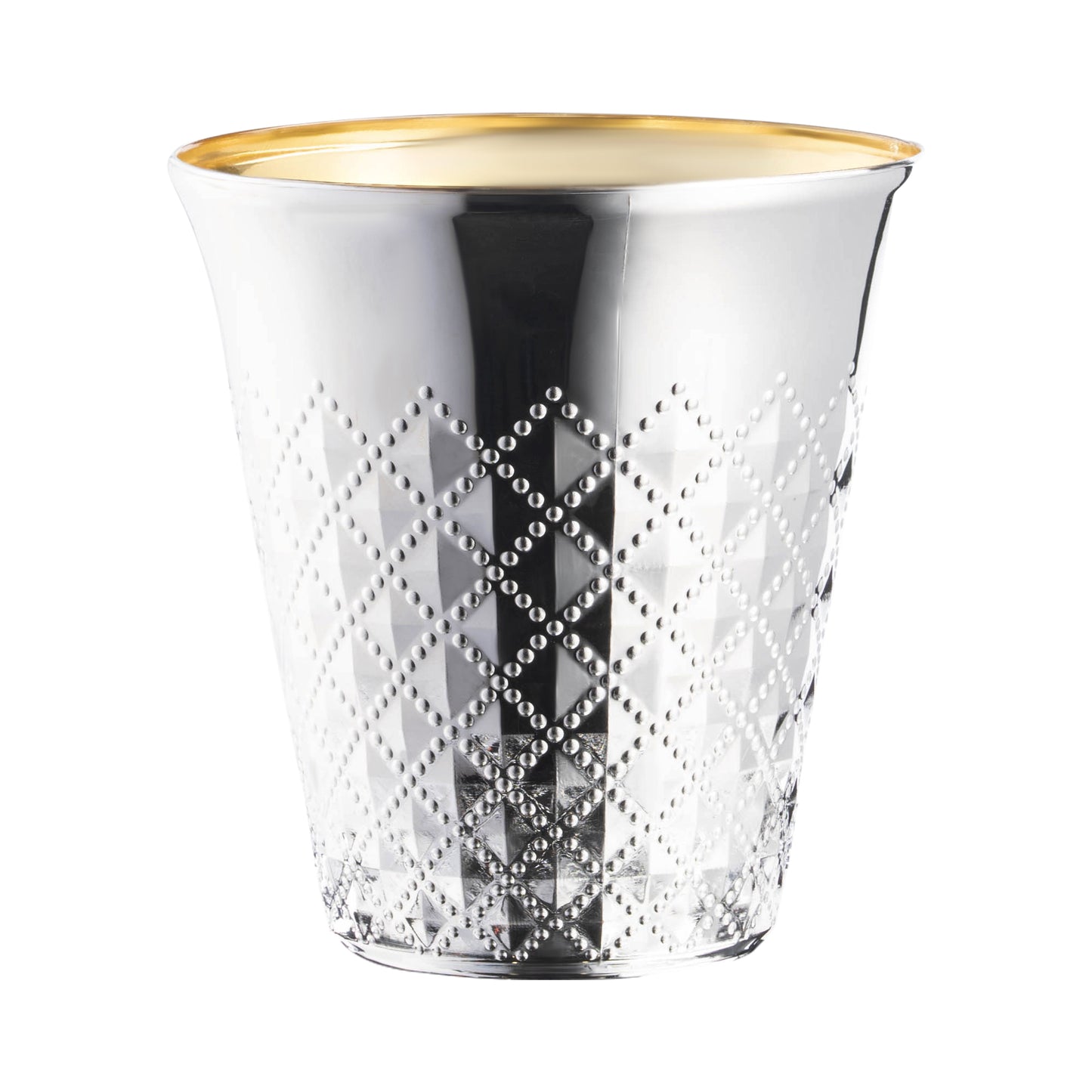 5 oz. Shiny Metallic Aluminum Silver Round Plastic Kiddush Cups | The Kaya Collection