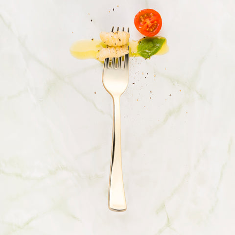 Shiny Metallic Gold Disposable Plastic Forks