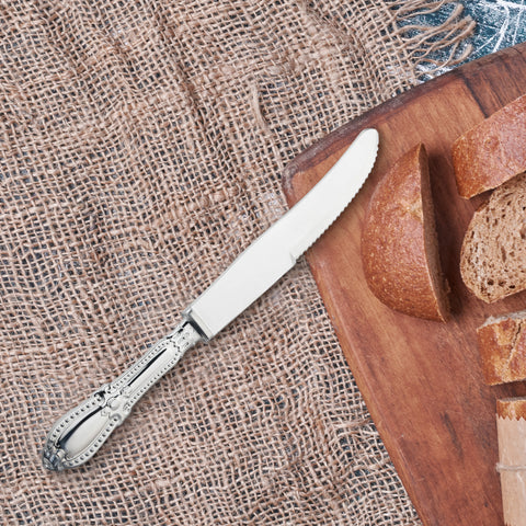 Silver Baroque Plastic Dinner Knives