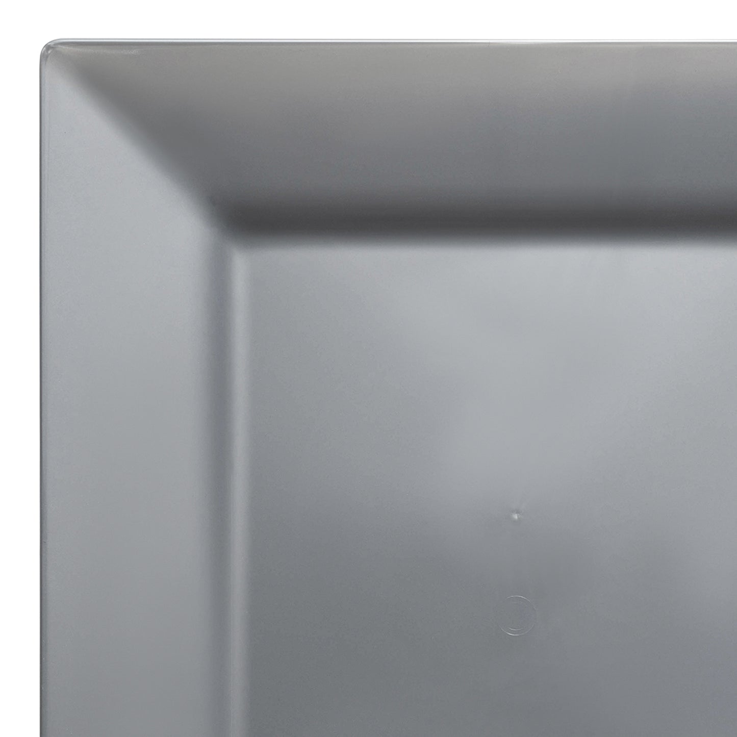 Silver Square Disposable Plastic Dinner Plates (9.5")