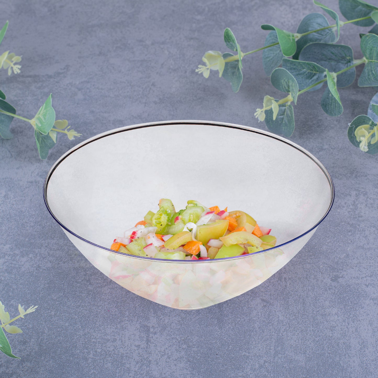 Solid Clear Organic Round Plastic Bowls (32 oz.)