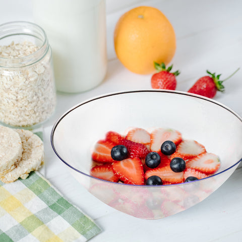 Solid Clear Organic Round Plastic Bowls (32 oz.)
