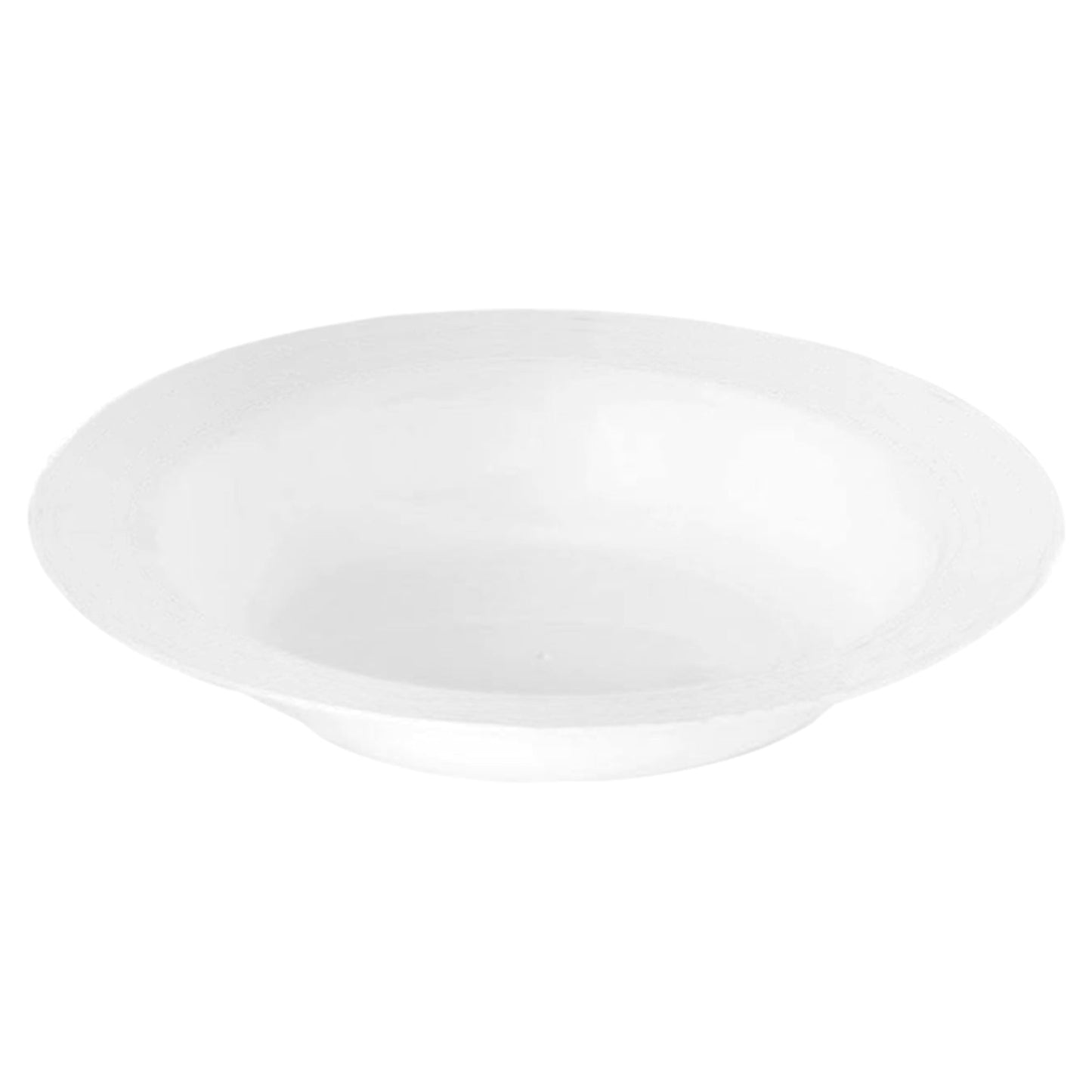 Solid White Edge Rim Round Plastic Dessert Bowls (5 oz.)