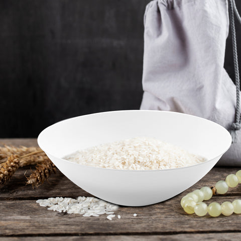 Solid White Organic Round Plastic Soup Bowls (16 oz.)