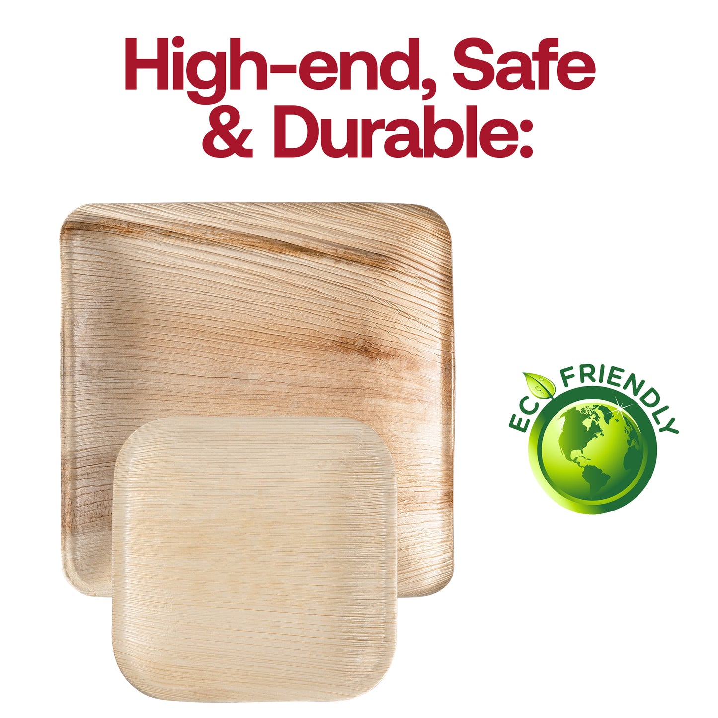 Square Palm Leaf Eco Friendly Compostable Dinnerware Value Set