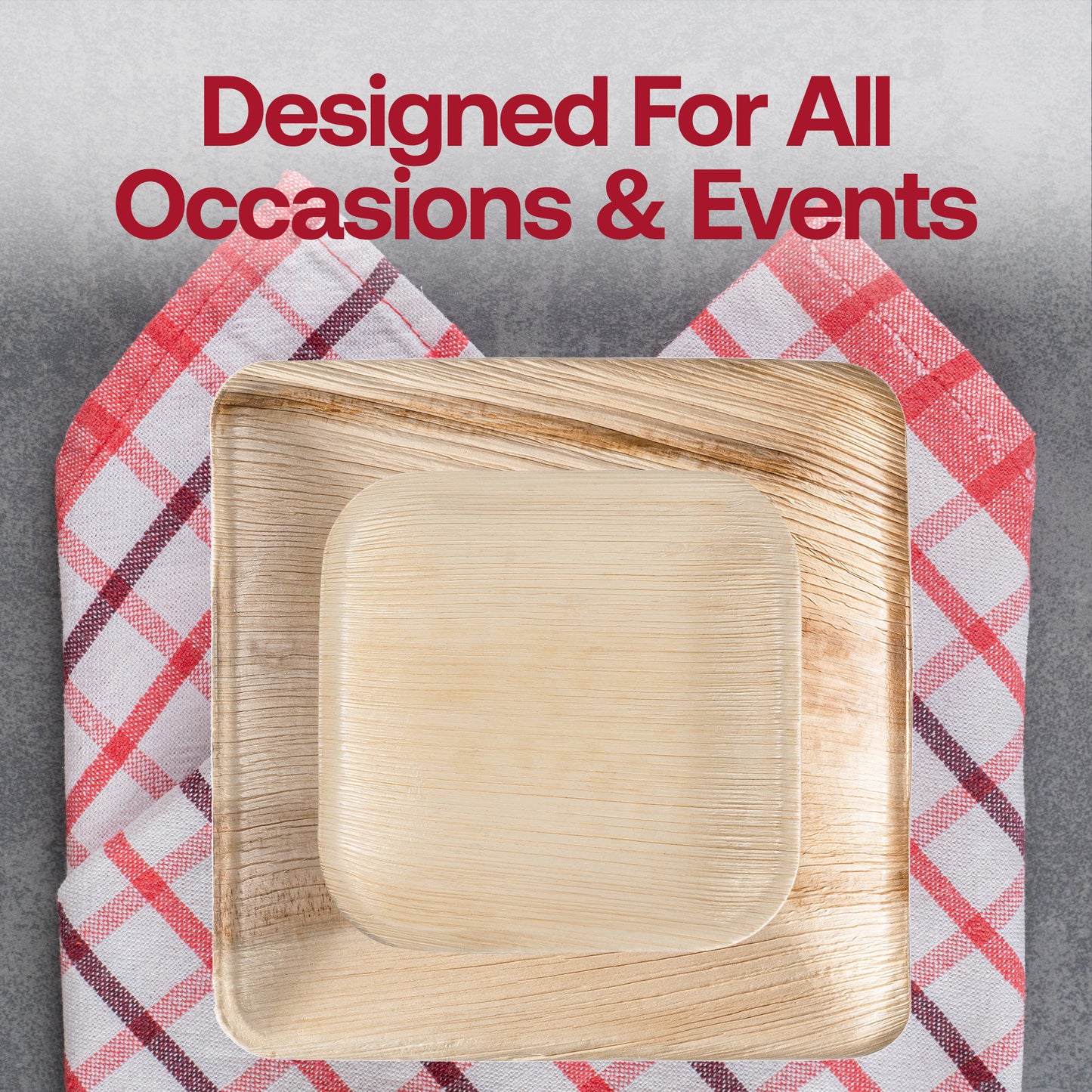 Square Palm Leaf Eco Friendly Compostable Dinnerware Value Set