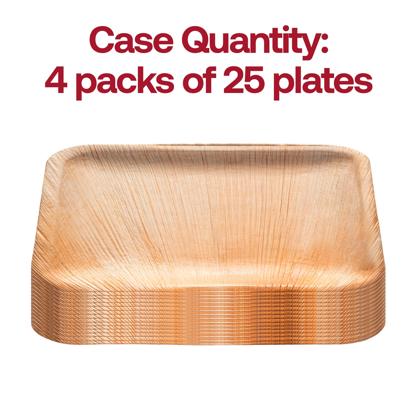 Square Palm Leaf Disposable Eco Friendly Appetizer/Salad Plates (6")