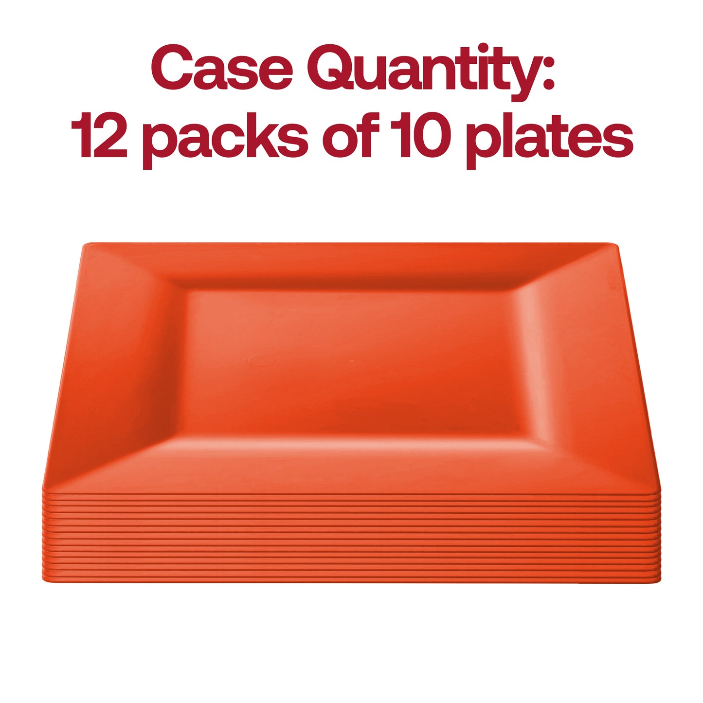 Tropical Coral Square Disposable Plastic Cake Plates (6.5")