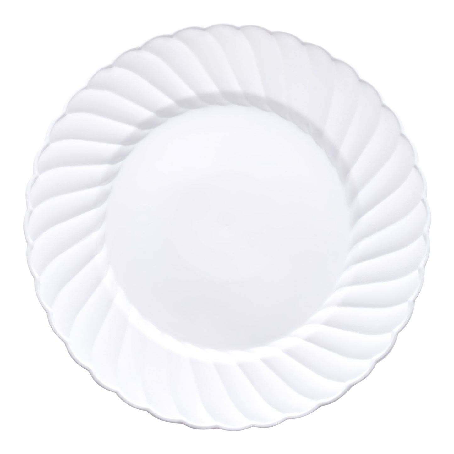 White Flair Plastic Dinner Plates (10.25") | The Kaya Collection