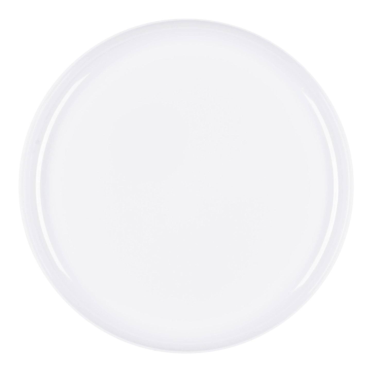 White Flat Round Disposable Plastic Appetizer/Salad Plates (8.5") | The Kaya Collection