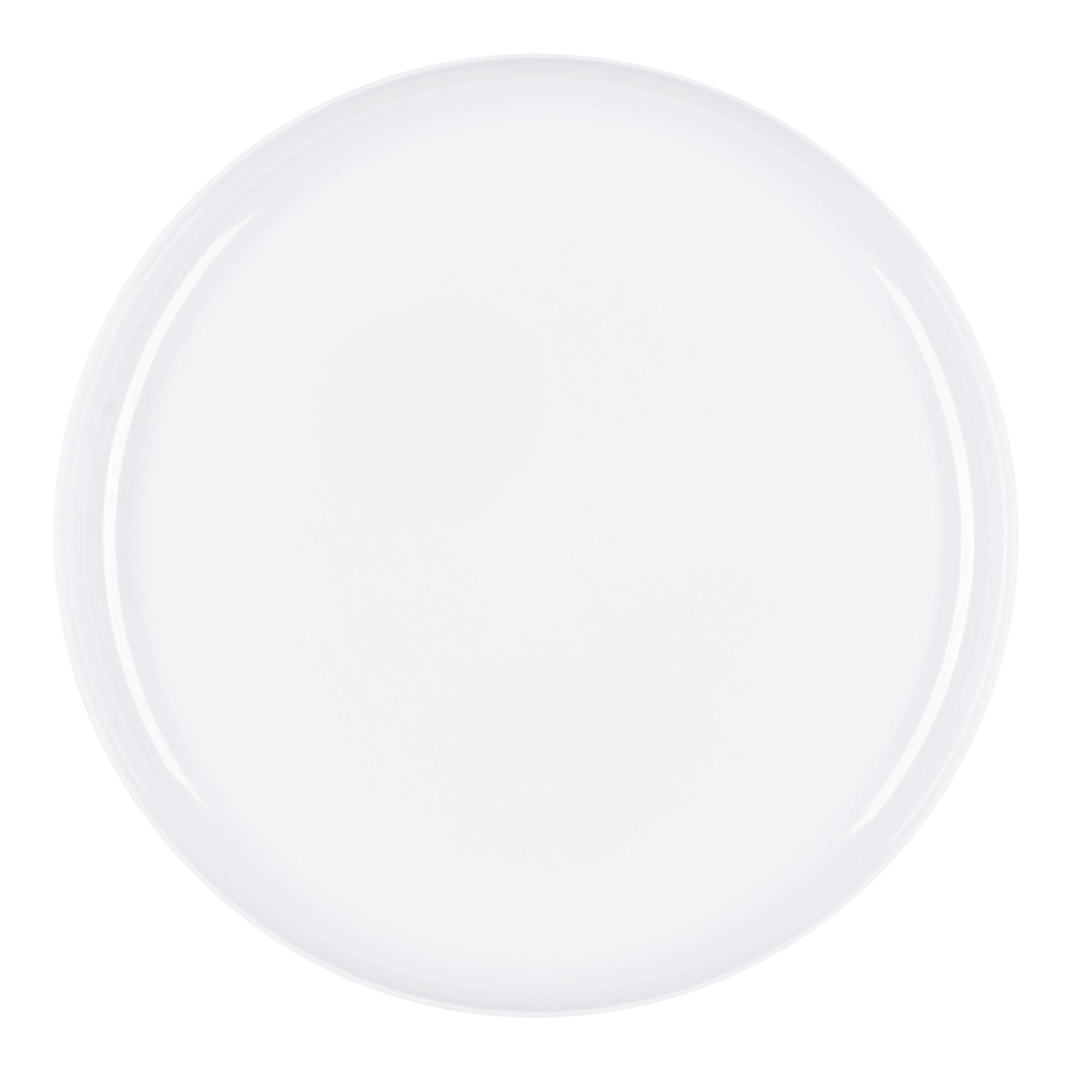 White Flat Round Disposable Plastic Appetizer/Salad Plates (8.5") | The Kaya Collection
