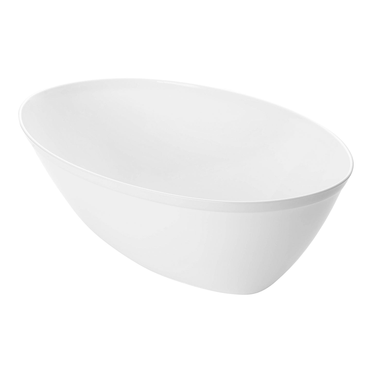 White Oval Disposable Plastic Serving Bowls (2 qt.)
