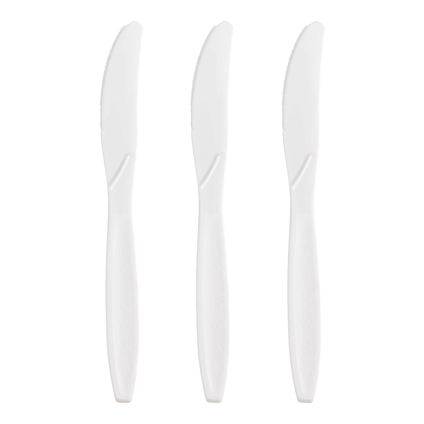 White Plastic Disposable Knives Secondary | The Kaya Collection