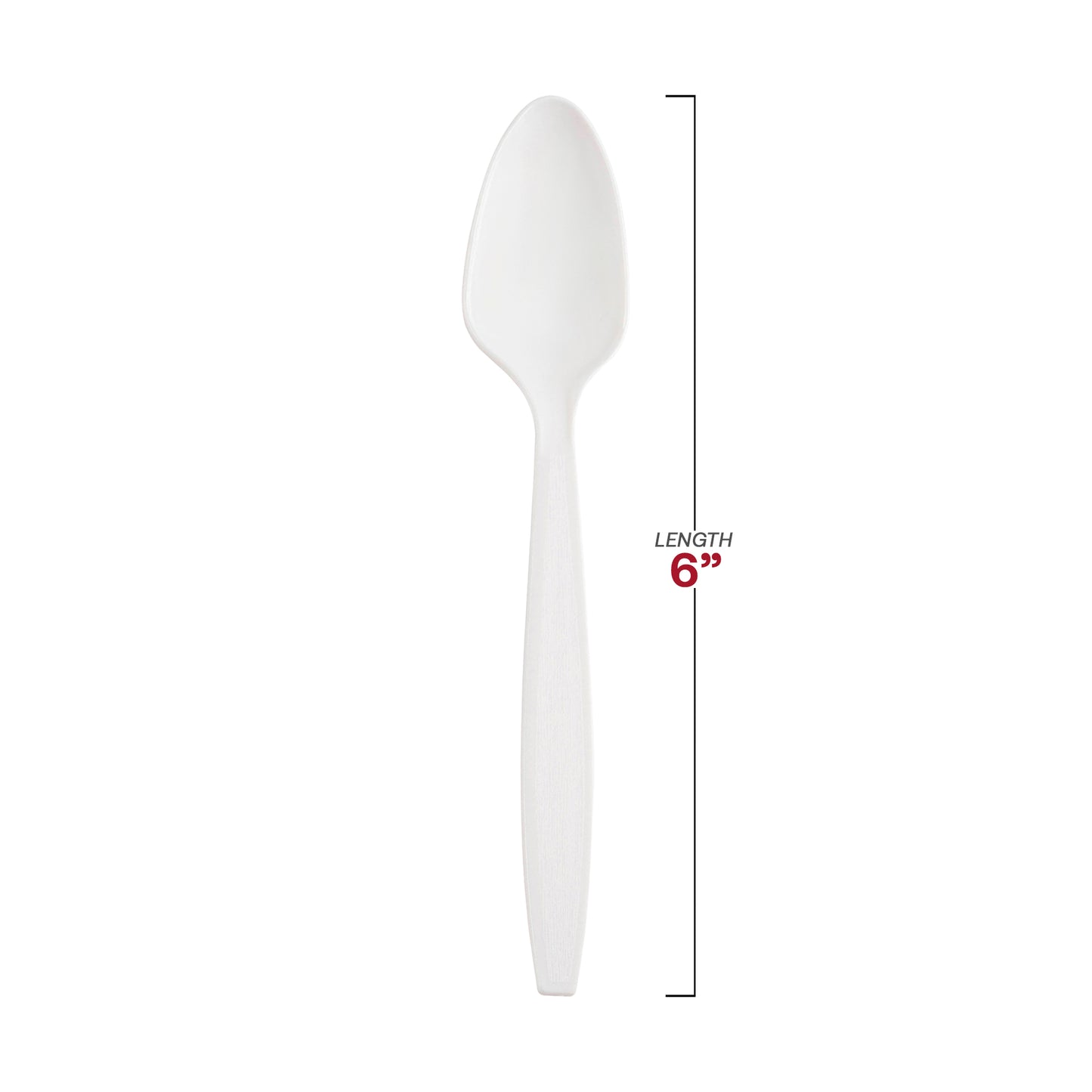White Plastic Disposable Spoons Dimension | The Kaya Collection