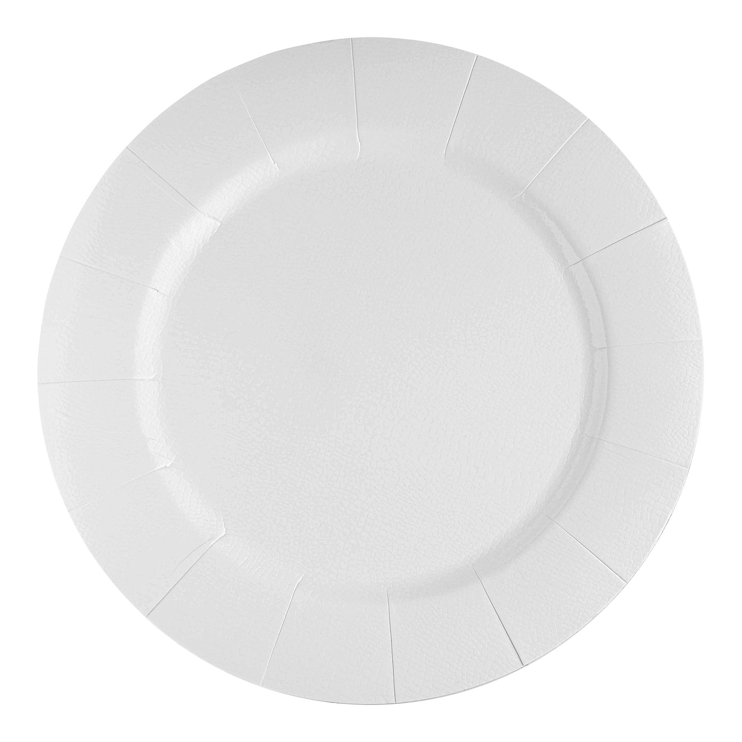 White Round Paper Charger Plates (13")