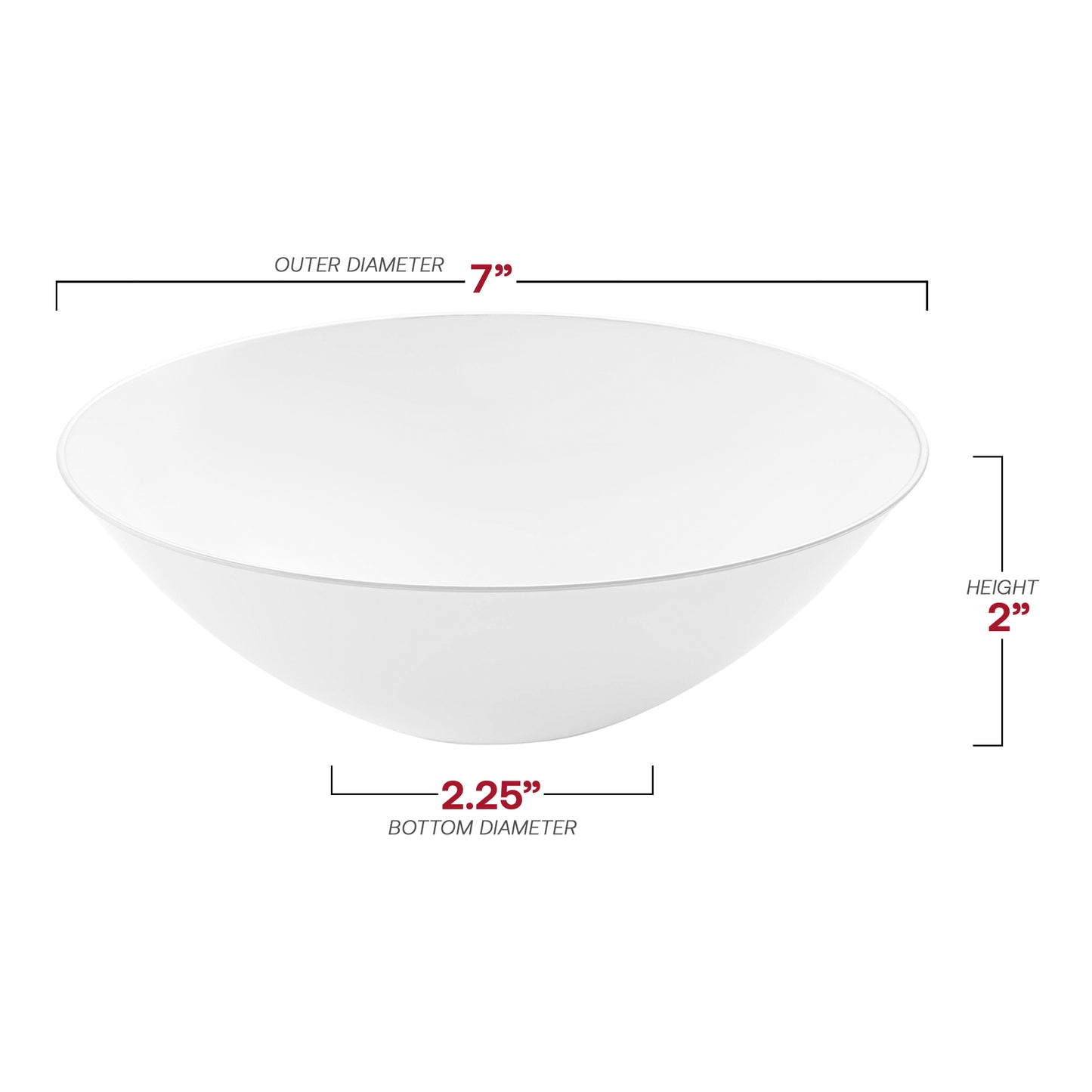 White with Silver Rim Organic Round Plastic Soup Bowls (16 oz.)