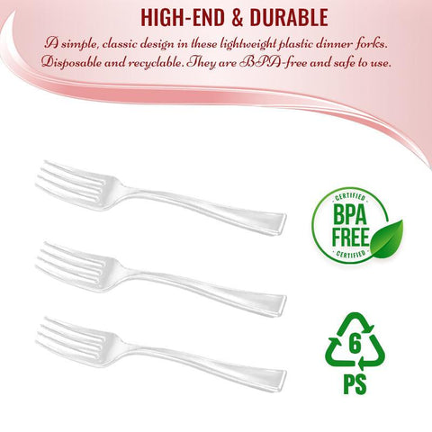 Clear Mini Disposable Plastic Tasting Forks
