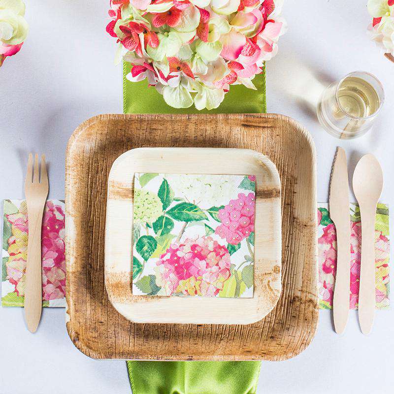 Square Palm Leaf Eco Friendly Compostable Dinnerware Value Set