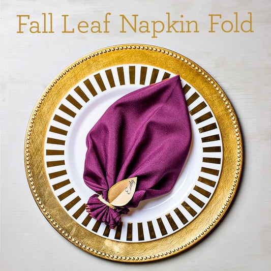 Table Décor Delight: Fall Leaf Napkin Fold Tutorial for a Charming Setting