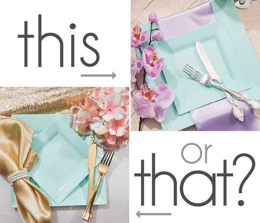 Sleek & Subtle vs. Lush & Luxurious: Spring Place Setting Edition