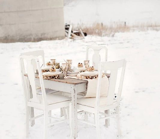 Rustic Romance in the Snow: Outdoor Winter Wedding Wonders