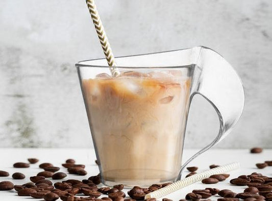 A high-quality disposable cup designed for iced coffee enjoyment.