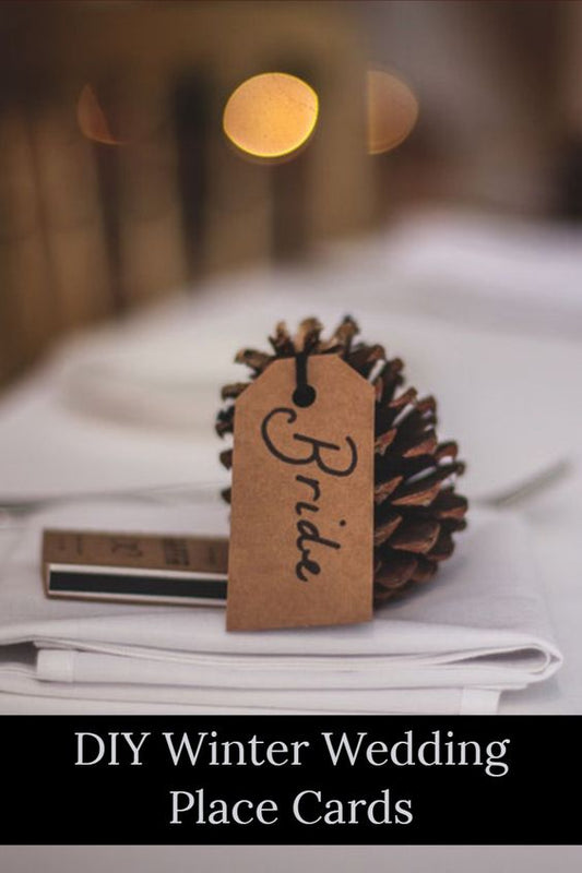 DIY Winter Wedding Place Cards