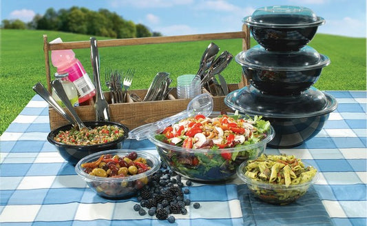 Complete picnic setup with top-rated disposable party supplies.