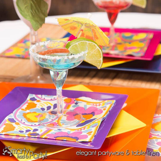 Margarita served in a stylish disposable cocktail glass.