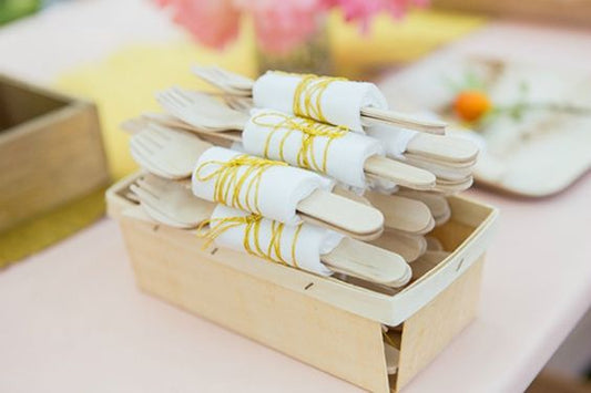 Stylish & Compostable — Birch Wood Cutlery