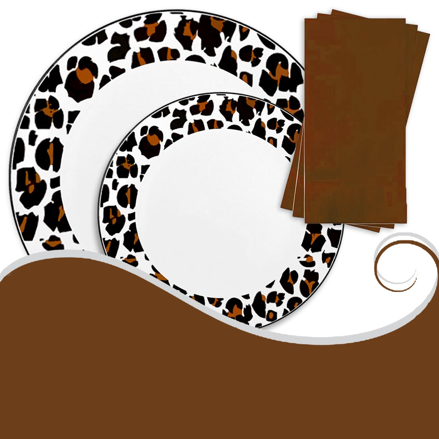Brown Party Dinnerware
