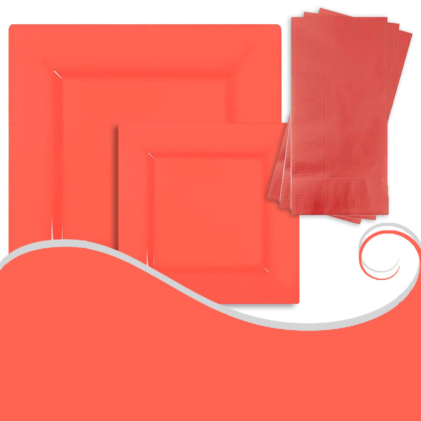 Coral Party Dinnerware