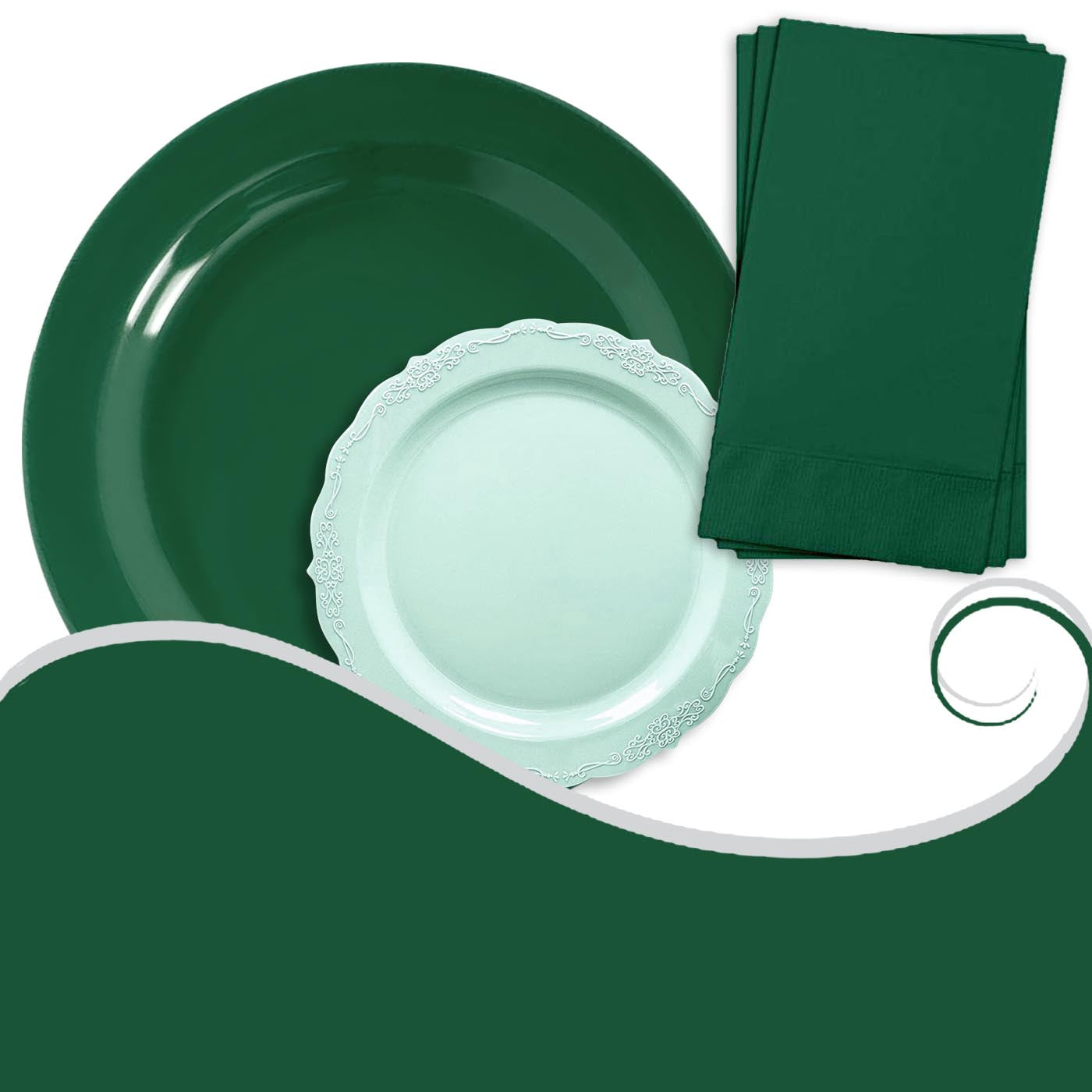Green Party Dinnerware