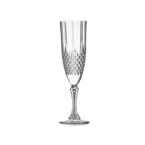 8 oz. Crystal Cut Disposable Plastic Champagne Flutes