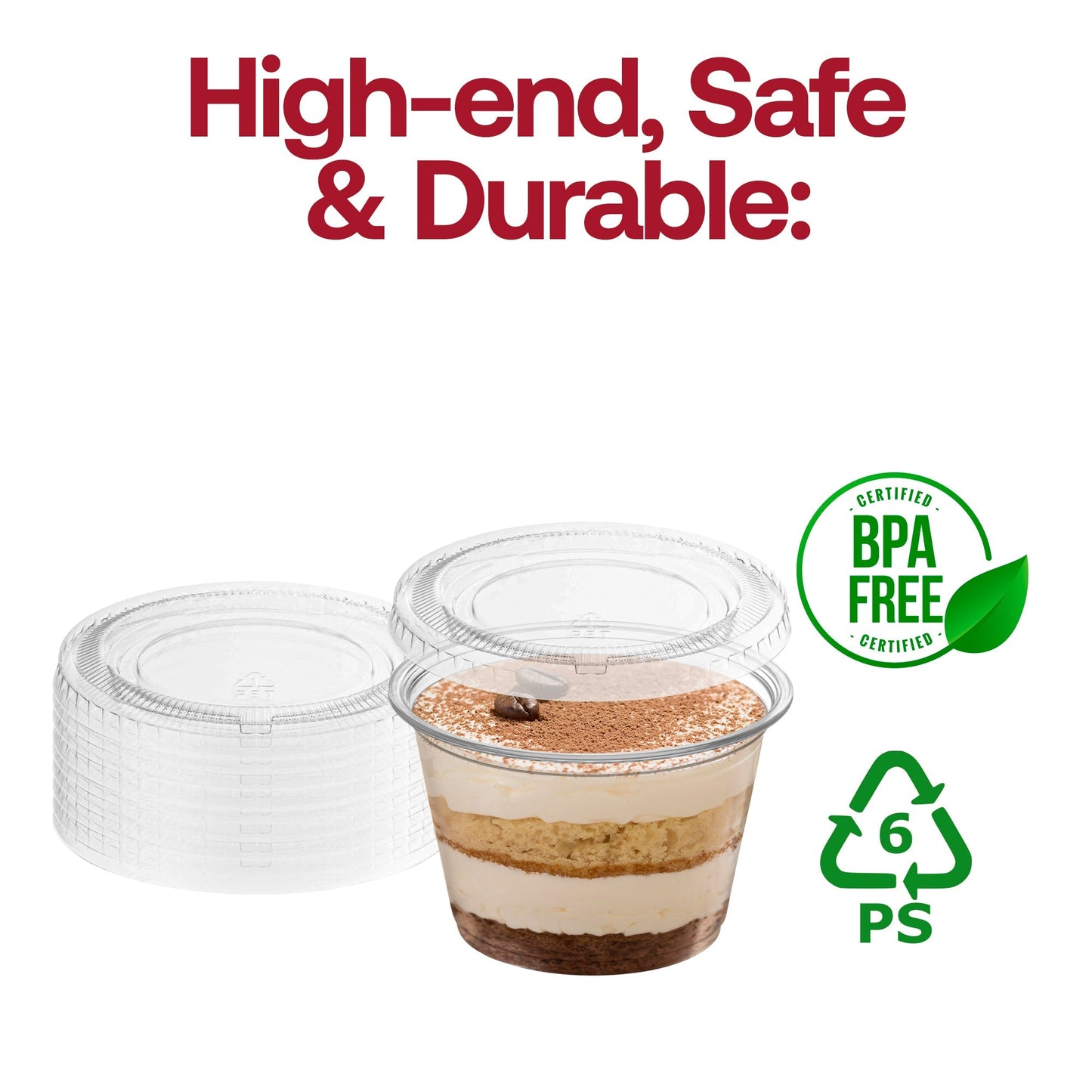 1.5 oz Clear Plastic Souffle Cups with Lids