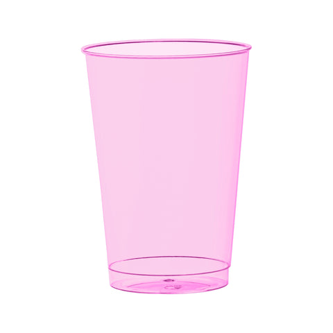 12 oz. Clear Pink Disposable Plastic Party Cups