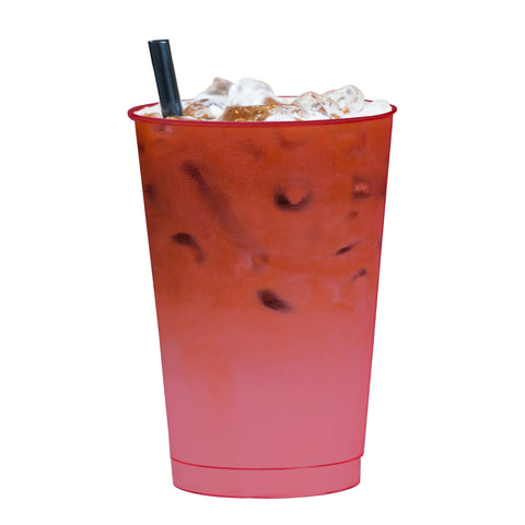 12 oz. Clear Red Disposable Plastic Party Cups