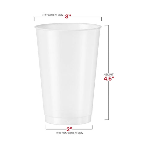 12 oz. Clear White Disposable Plastic Party Cups