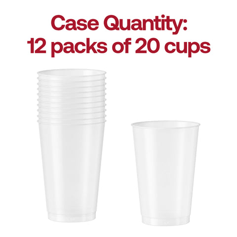 12 oz. Clear White Disposable Plastic Party Cups