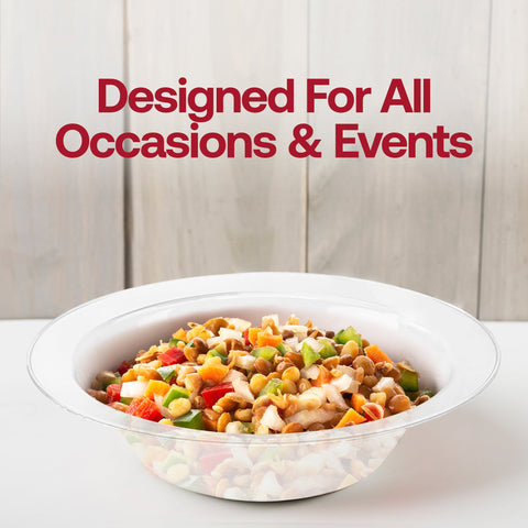 Clear Economy Round Plastic Soup Bowls (12 oz.)