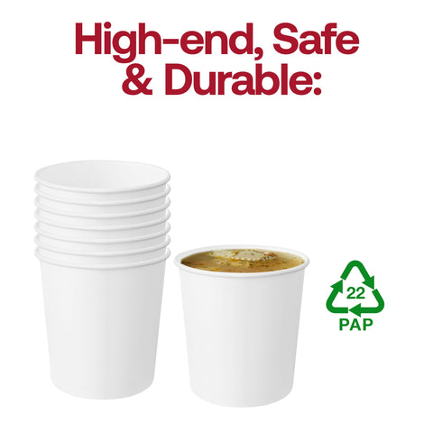 16 oz Squat Paper Soup Cups