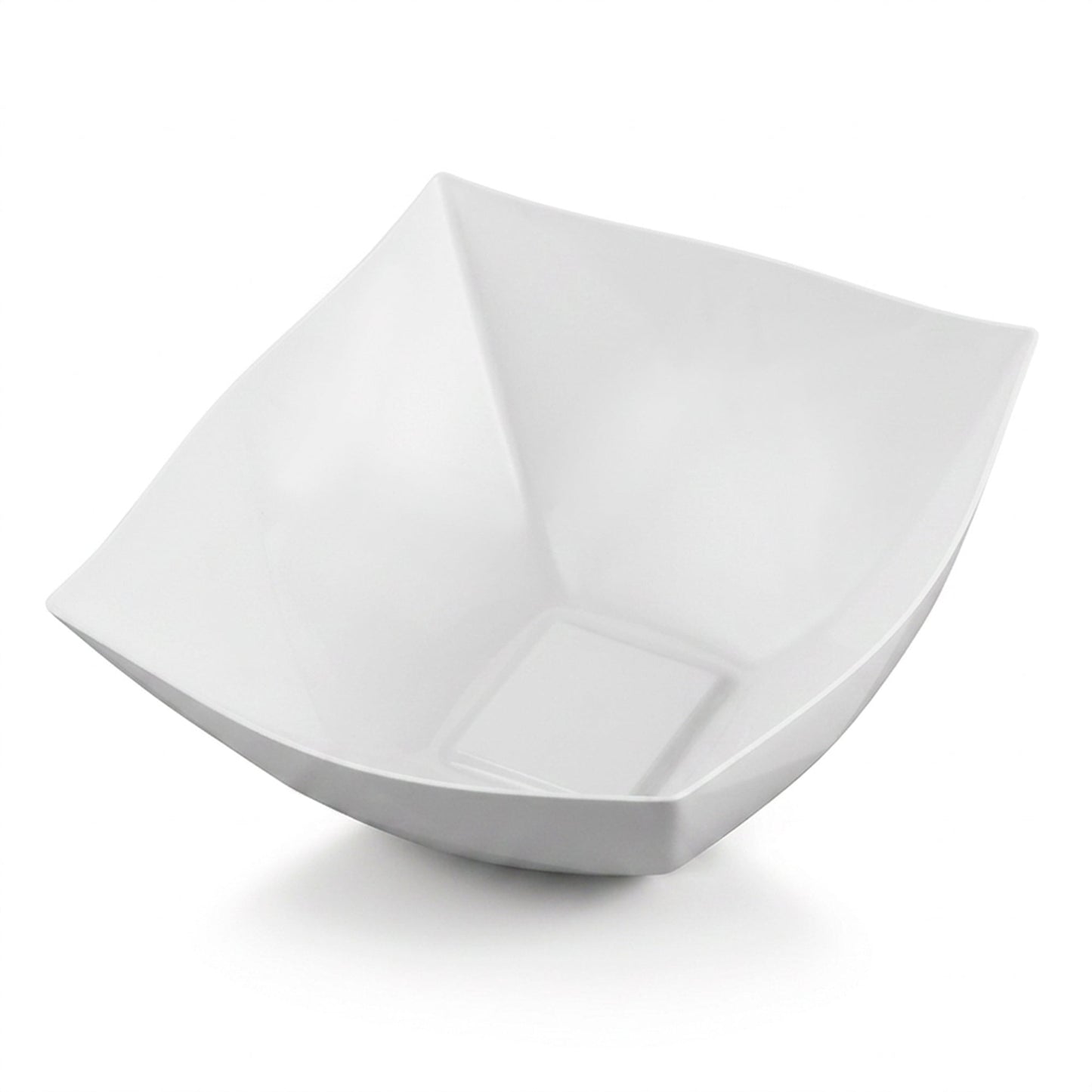 16 oz White Wave Square Bowls