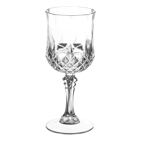 8 oz. Crystal Cut Disposable Plastic Wine Glasses