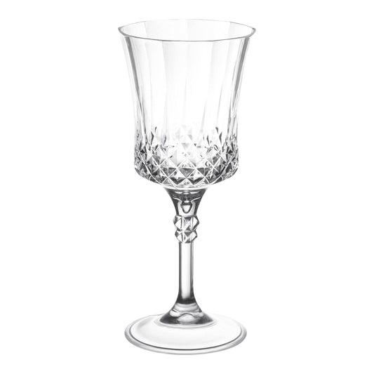 11 oz. Clear Crystal Cut Disposable Plastic Wine Goblets