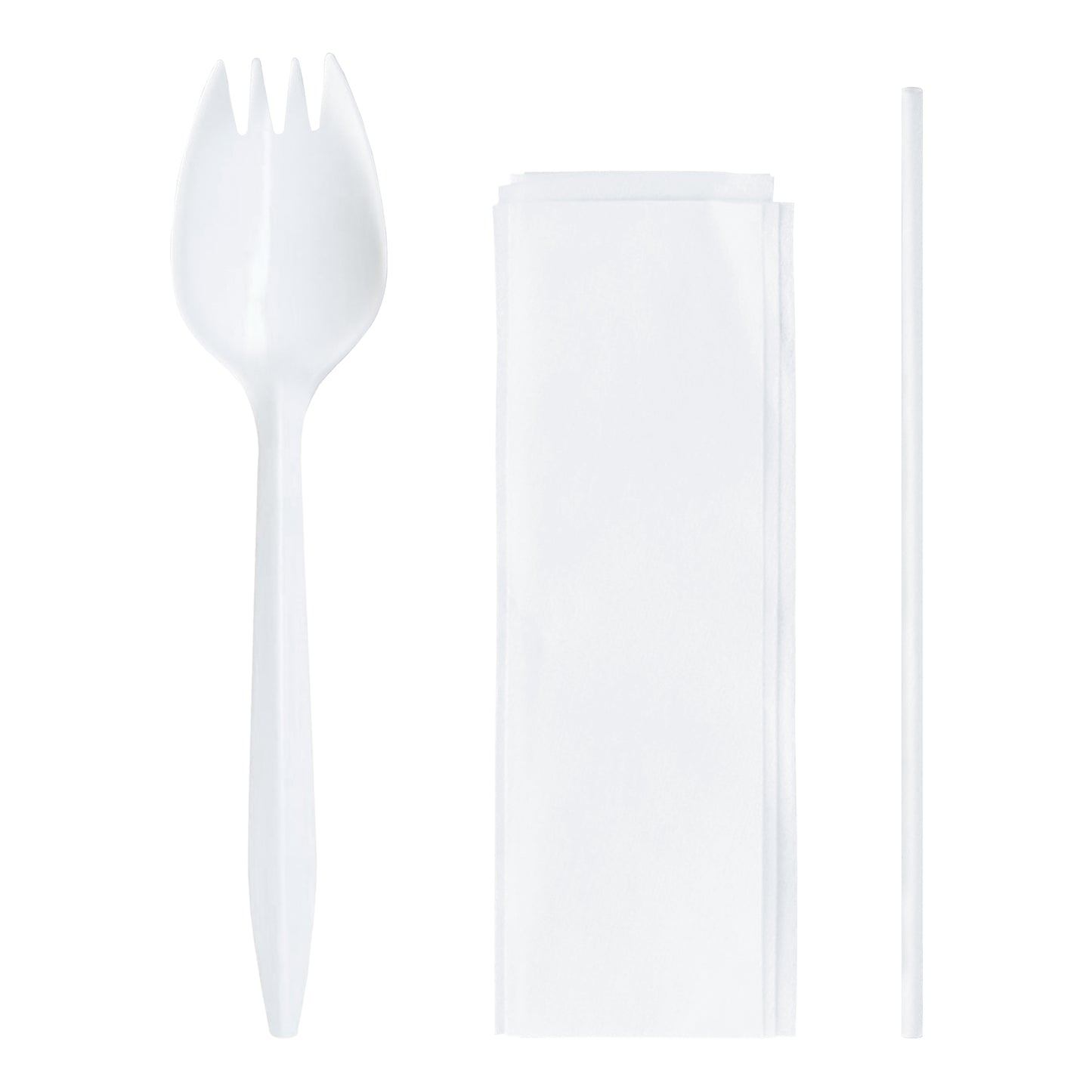MW Cutlery Kit - Spork, Napkin and Milk Straw