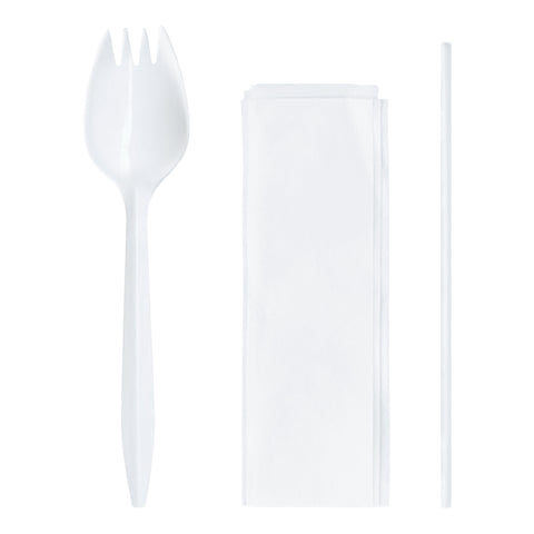 MW Cutlery Kit - Spork, Napkin and Milk Straw