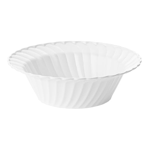 White Flair Disposable Plastic Dessert Bowls (5 oz.)