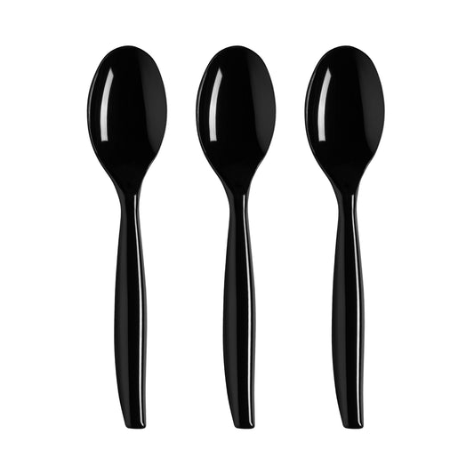 Black Plastic Serving Spoons