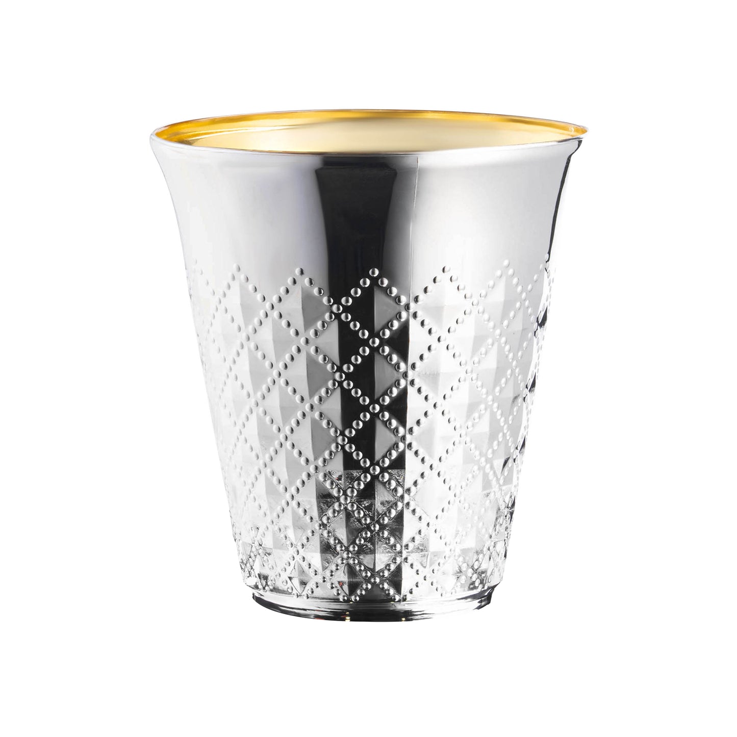 5 oz. Shiny Aluminum Silver Round Plastic Kiddush Cups